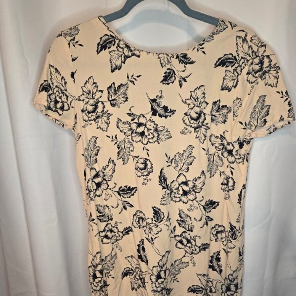 Blush Pink and Black Floral Top